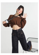 オーセンティックアメリカンインディゴフロアレングスワイドパンツ