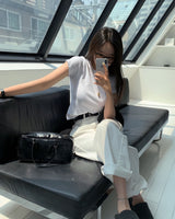 [BELLIDE MADE] Daily Label Semi-Cropped Short-Sleeved T-Shirt