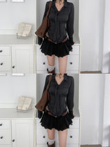 Vella Romantic Silky Slim Tie Blouse (4 colors)