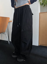Zeta Cargo String Wide Banding Pants