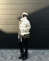 [안감누빔] Caramel double short coat