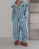 I Love Hooded Zip-Up & Jogger Pants Two Piece Set
