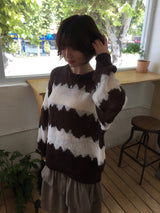Jera Rouge Alpaca Color Block Knit (5c)