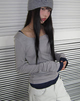 Nev Square-Neck Long Sleeve T-Shirt (9 Colors)