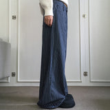 Saffer striped wide cotton pants