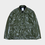 glossy stitch jacket_khaki