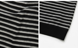 Stripe Crop Half Knit Black