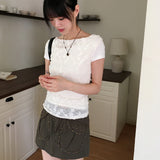 Seko see-through embossed rose sleeveless