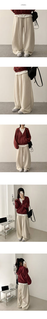 Movin Elastic Spandex Straight Wide Banded Waist Pants