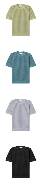 [S/S] Boucle scasi round half knit (10color)