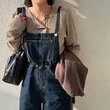 Raab waist string denim overalls