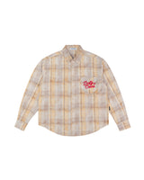 Flannel Rope Script Embroidery Wash Sand