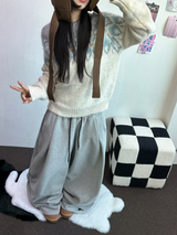PARACHUTE TWO PINTUCK BALLOON LONG WIDE PANTS 🖤🩶💜🤎🩷5COLOR