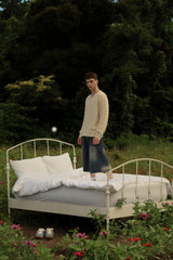 Retro Pattern V-Neck Knitwear - Ivory