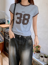 38 スリム半袖Tシャツ (4color)