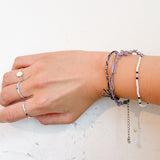 チェーンミックスブレスレット (Purple)