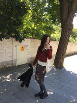 Neko Flower Midi Skirt