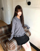 Chomin Frill-Collar Knit Cardigan
