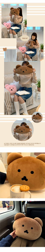 Chanibear Face Cushion (Brown)