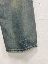 BACK POCKET WIDE JEANS