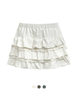 Lumiel Lace Frill Mini Skirt