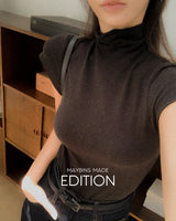 [MADE] Flynn Hair Half High Neck T-shirt