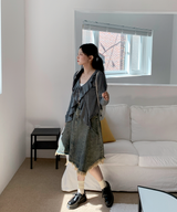 Cocoa frill cardigan