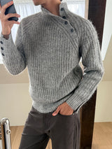 Hair wool half polo knit(3color)
