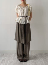 Nylon Two-Way Flare Blouse