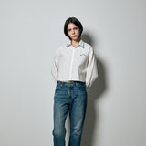 [WM] Poplin Cropped Shirt_White