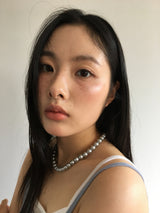 Black pearl necklace (1color)