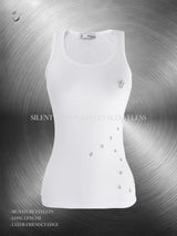 silent symbol eyelet sleeveless (white)