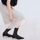 Crinkle Sheer Skirt - 2colors