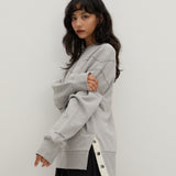 Raverous Slit Sweatshirts M/Gray