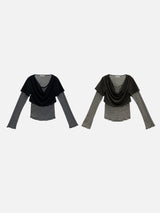 ドレープドレイヤードTシャツ (2c)