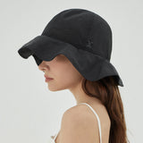 VA Curved Logo Round Frill Bucket Hat / Black