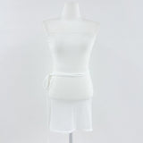 SALE! Side hole long strap sleeveless mini dress (2 colors)