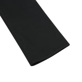 PISTOL BACK LEATHER DOUBLE CROSS WIDE BOOTS CUT COTTON PANTS