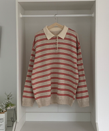 Bintz Stripe Collar Knitw
