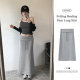 Fuzz Folding Banded Maxi Skirt