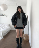 Mitsu Damage Back Pocket Mini Skirt