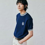 ballast athletic ringer knit sweat navy