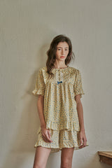 Rivona Short-sleeve Two-piece Yellow[24181WTSSN]