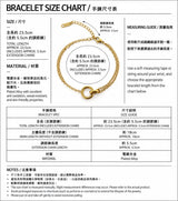 ダブル チェーン リング ブレスレット