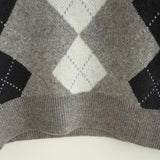 Chloé Argyle V-Neck Knit Sweater