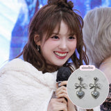 [NMIXX Jiwoo Earring] Vintage Silver Heart Earring