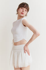 JADE BACKLESS TOP white