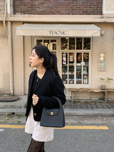[MADE] Fulls cashmere unbalanced off-shoulder knitwear