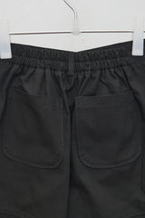 Relaxed Multi-Pocket Bermuda Shorts (Black)