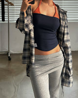 Drawstring Shirring Straight Pants (3C)